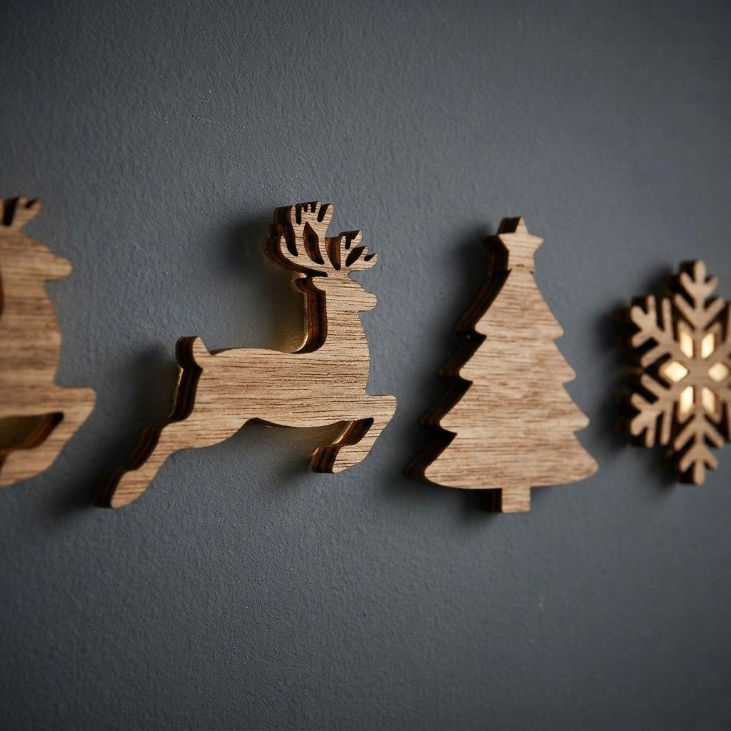 Christmas Glow Wall Silhouette Lights